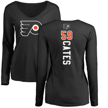 Black Women's Jackson Cates Philadelphia Flyers Backer Long Sleeve T-Shirt -